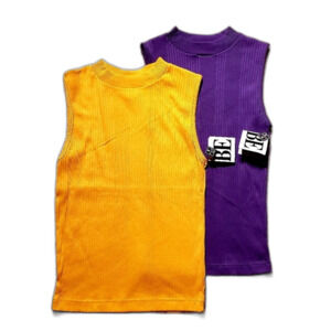 Purple & Gold Ribbed Tank Tops - NWT - B.E. - Size Medium